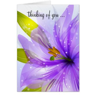Purple Lily Notecard