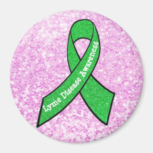 Purple & Lime Green Lyme Disease Awareness Magnet