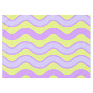 Purple Lime Groovy Stripe Vibrant Spring Summer  Tablecloth