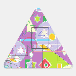 Purple Line Triangle Sticker