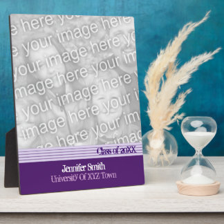 Purple Lined Graduation Plaque