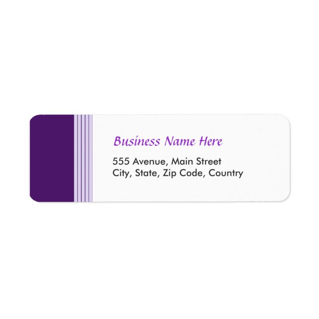 Purple Lined Label (Front)