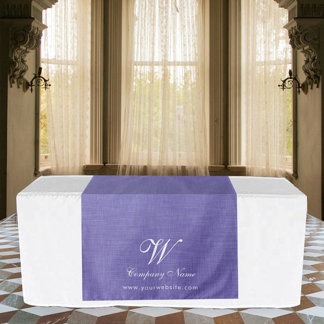 Purple Linen Business Table Runner Banner Script Tapestry (Purple Linen Business Table Runner Banner Script Tapestry)