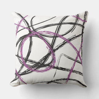 PURPLE LINES DESIGN Retro Throw Pillow