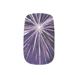 Purple Lines Minx Nail Art