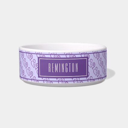 Purple Linked Heart Pattern On Purple Custom