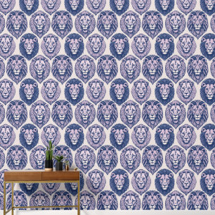 Purple Lion Heads Wallpaper