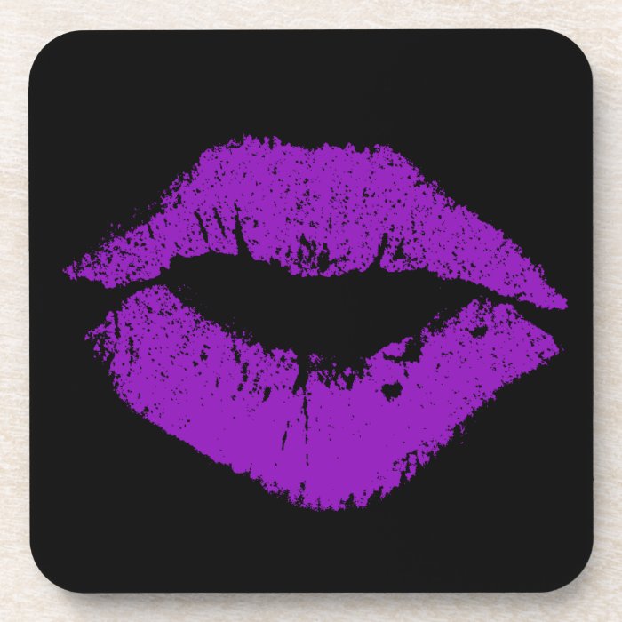 Purple Lips Coasters