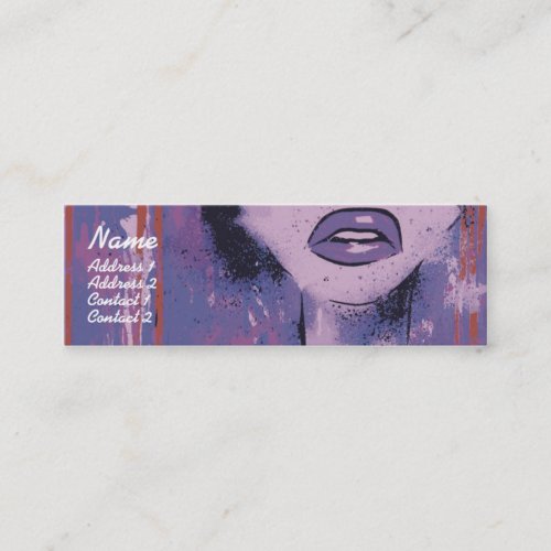 Purple Lips - Skinny Business Card