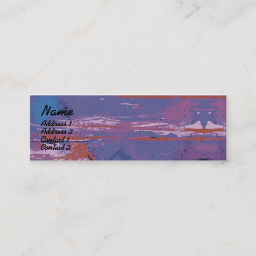 Customizable Purple Lips - Skinny Business Card Template