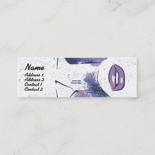 Purple Lips - Skinny Business Card Templates
