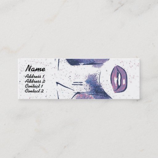 Customizable Purple Lips - Skinny Business Card Templates