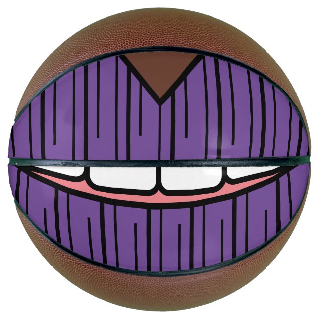 Purple Lips Smile Basketball (Front)