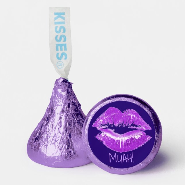 Purple Lipstick Print  Hershey®'s Kisses® (Front)