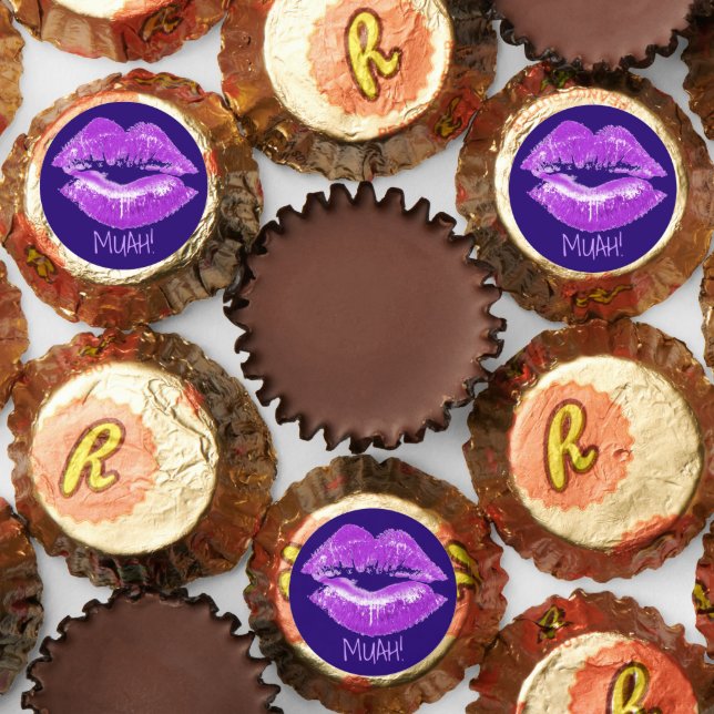 Purple Lipstick Print Reese's Peanut Butter Cups (Assorted)