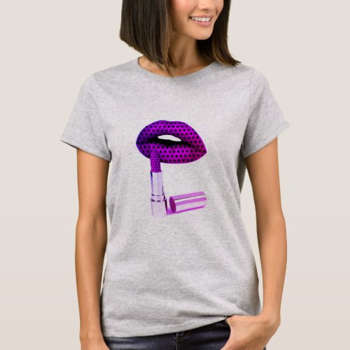 Purple Lipstick T_Shirt