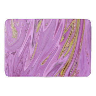 Purple liquid design    bath mat