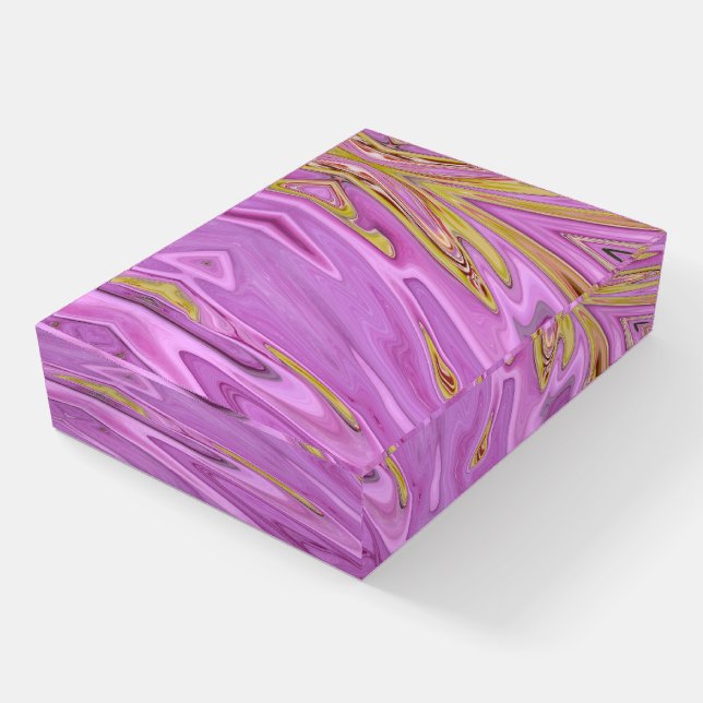 Purple liquid design      paperweight (Angled)