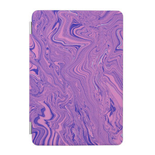 Purple Liquid Marble Abstract Pattern iPad Mini Cover