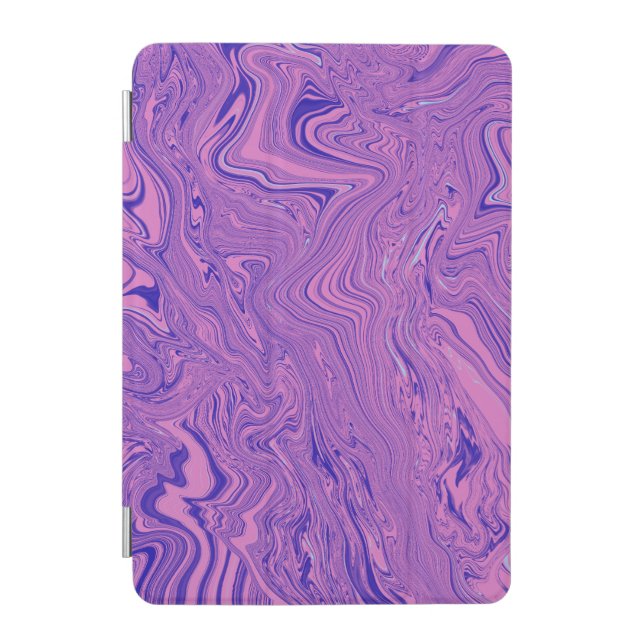 Purple Liquid Marble Abstract Pattern iPad Mini Cover (Front)