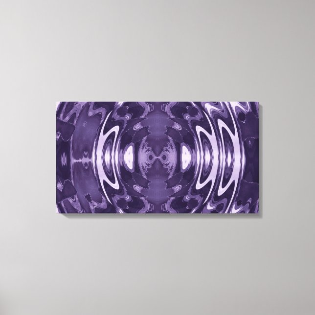 Purple Liquid Mirror Abstract Pattern Art Canvas Print (Front)