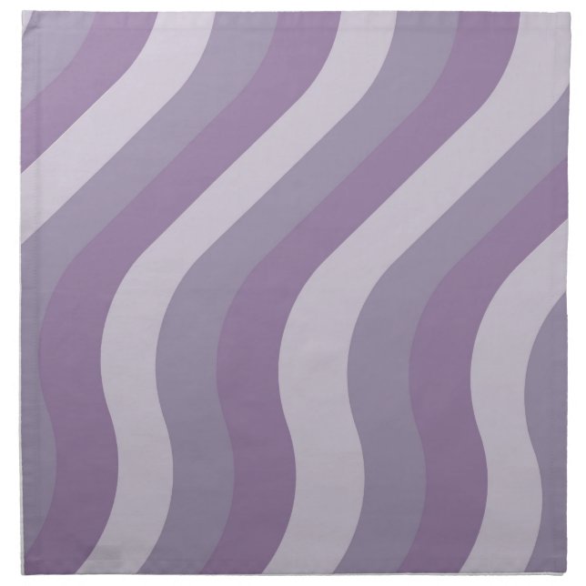 Purple Liquid Swirl Flow Groovy Stripe Y2K Pattern Cloth Napkin (Front)