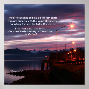 Purple Lit Sky Poster