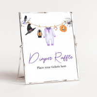 Purple Little Boo Halloween Diaper Raffle