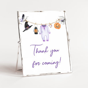 Purple Little Boo Halloween Thank you for Coming Poster