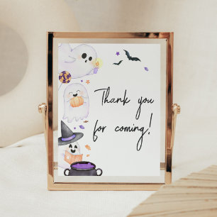 Purple Little Boo Halloween Thank you for Coming Poster