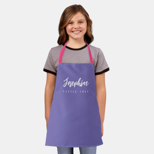 Purple Little Chef Script Name personalized Kids Apron