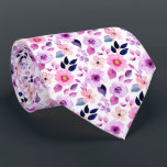 Purple Little Flowers Floral Pattern Neck Tie<br><div class="desc">Purple Little Flowers Floral Pattern Neck Tie. A watercolor pattern design.</div>