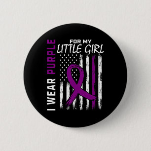 Purple Little Girl Daughter Epilepsy Awareness Ame Button