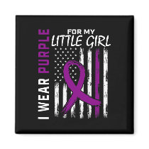 Purple Little Girl Daughter Epilepsy Awareness Ame Magnet