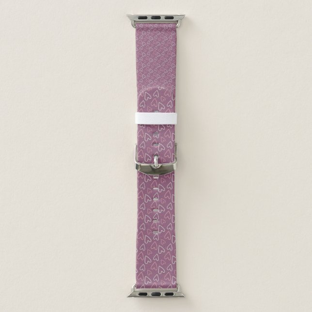 Purple Little Hearts Valentine's Day Apple Watch Band (Band)