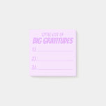 Purple Little List Of Big Gratitude Post-it Notes