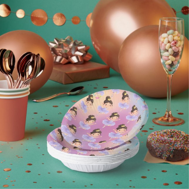 Purple Little Princess Ball Paper Bowls (Multi)