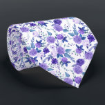Purple Little Roses Floral Pattern Neck Tie<br><div class="desc">Purple Little Roses Floral Pattern necktie</div>