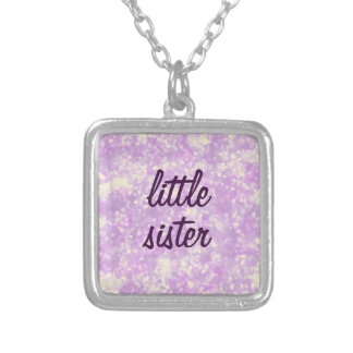 Purple Little Sister Silver Plated Necklace