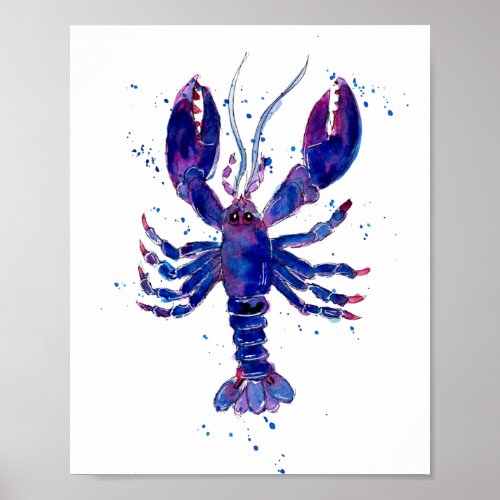 Purple Lobster Poster
