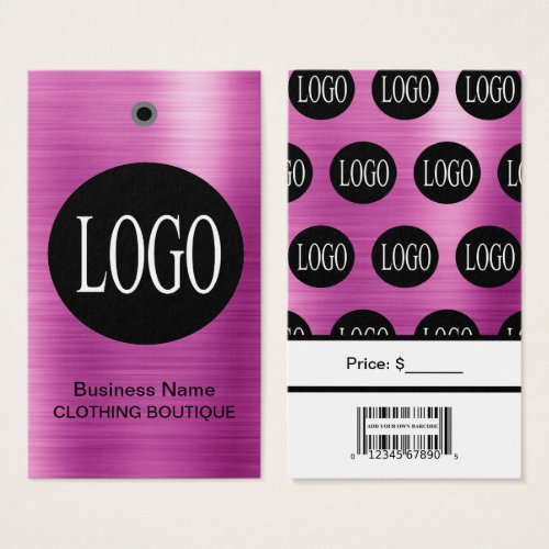 Purple Logo with Bar Code Price Tags 