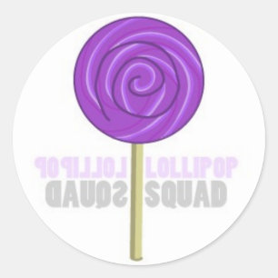 Purple Lollipop Classic Round Sticker