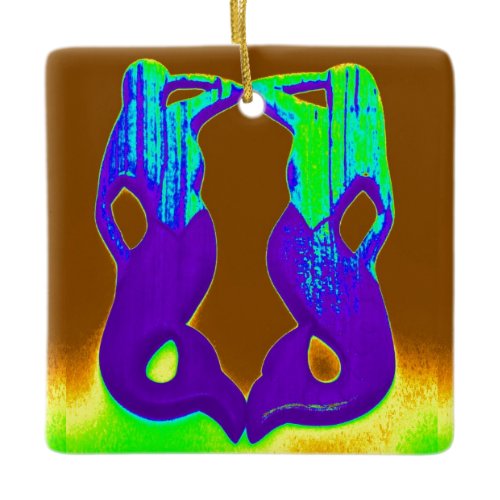 purple lookout mermaids ceramic ornament