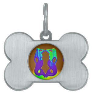 purple lookout  mermaids pet tag