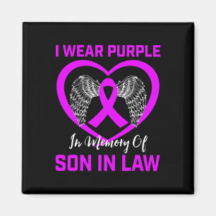 Purple Loss of Son In Law Pancreatic Cancer Awaren Magnet
