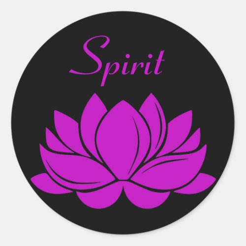 Purple Lotus Blossom Spirit Classic Round Sticker