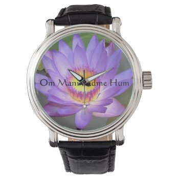 Purple Lotus Blossom Watch by NewAgeInspiration at Zazzle