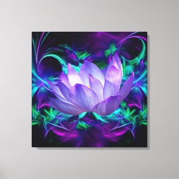 Purple Lotus Flower And Its Meaning Canvas Print by laureenr at Zazzle