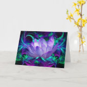 Purple lotus flower and its meaning card (Yellow Flower)