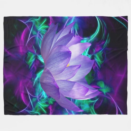 Purple lotus flower and its meaning fleece blanket Zazzle